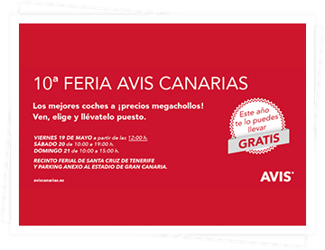 Die Gebrauchtwagenmesse von Avis Canarias feiert ihren 10. Geburtstag, und, um die mehr als 600 Reservierungen auf dieser Messe zu feiern, wird eines der Superangebote unter all jenen Kunden verlost, die an diesem Wochenende ein Fahrzeug reserviert haben.