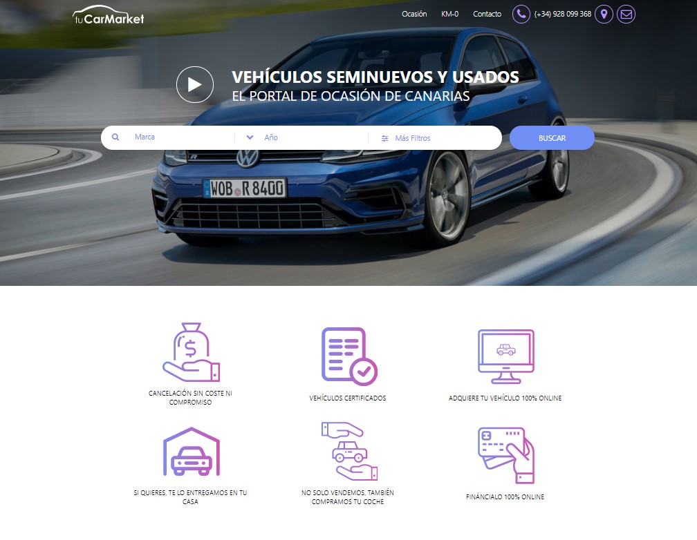 Domingo Alonso Group presenta tuCarMarket.com en colaboración con la patronal de concesionarios de Canarias, Faconauto Canarias. tuCarMarket.com se convierte en el primer marketplace automovilístico del archipiélago, en el que hay disponible una gran variedad de marcas de referencia en el sector de la automación como Volkswagen, Volkswagen Comerciales, Audi, ŠKODA, Ducati, Hyundai, Honda, Honda Motos y Citroën entre otras más que se irán incorporando progresivamente.