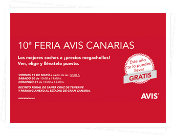 La Feria de vehículos de ocasión de Avis Canarias cumple 10 años y, para celebrar las más de 600 reservas que se realizan en esta edición, se sortea uno de sus megachollos entre todos aquellos clientes que hayan realizado una reserva durante el fin de semana.